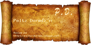 Peltz Dormán névjegykártya